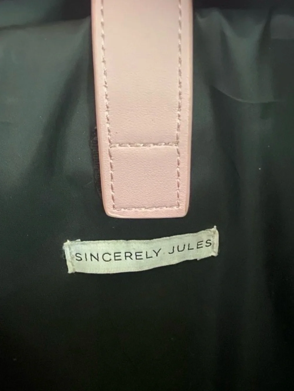 Sincerely Jules Pink Smiley Face Puffer Tote Bag Stitched Quilted Shoulder Bag